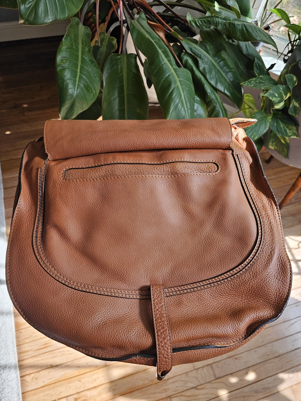 Chloé Marcie Hobo Bag in Tan pebbled calfskin - Picture 3 of 12